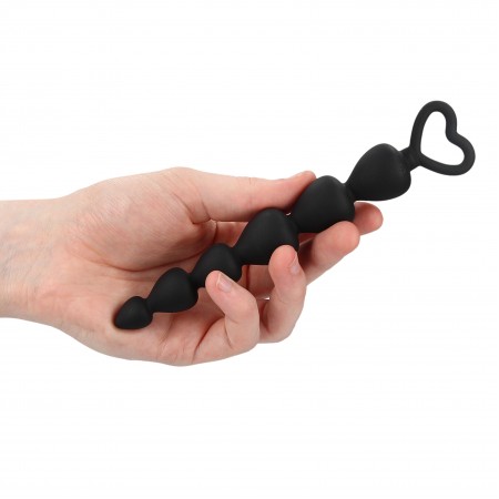 Black Silicone Anal Beads